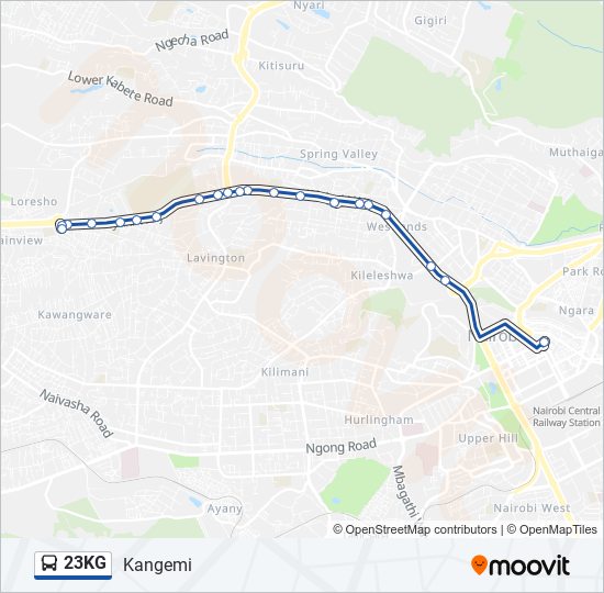 23KG bus Line Map