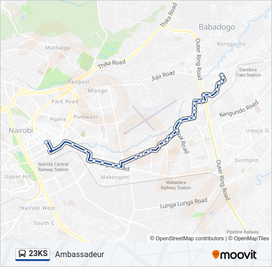 23KS Bus Line Map