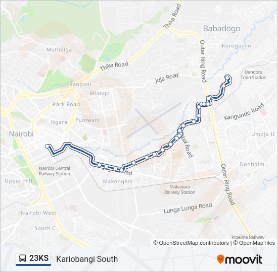 23KS Bus Line Map