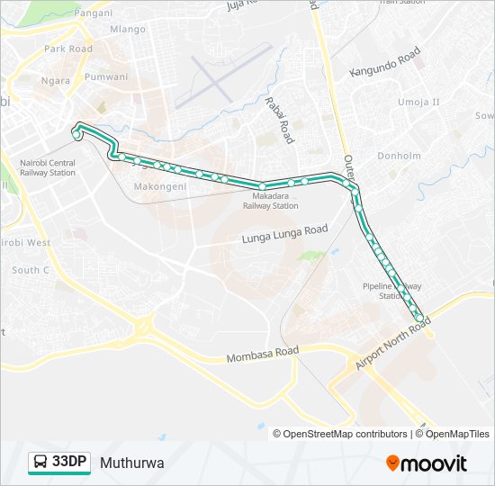 33DP bus Line Map