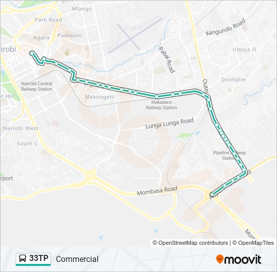 33TP bus Line Map