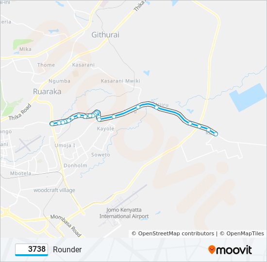 3738 bus Line Map