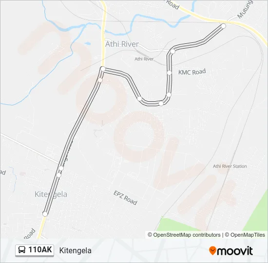 110AK Bus Line Map
