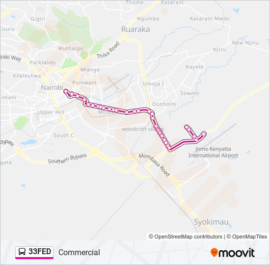 33FED bus Line Map