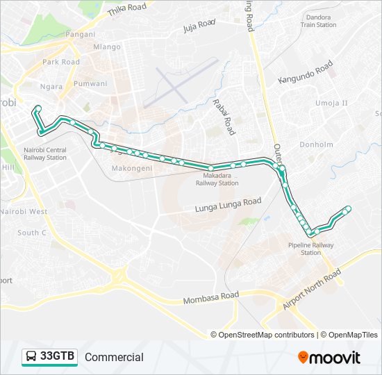 33GTB bus Line Map