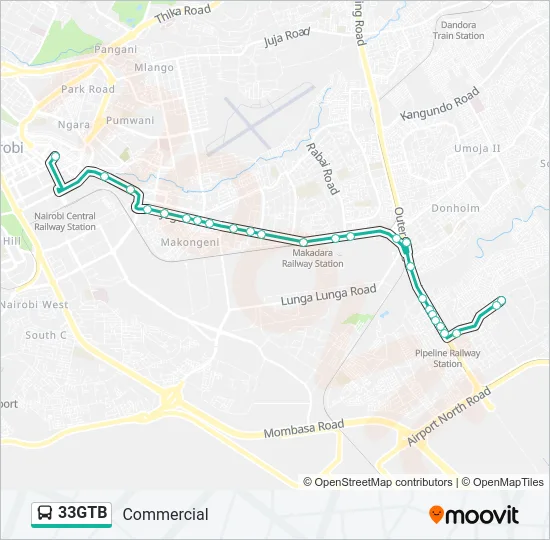 33GTB Bus Line Map