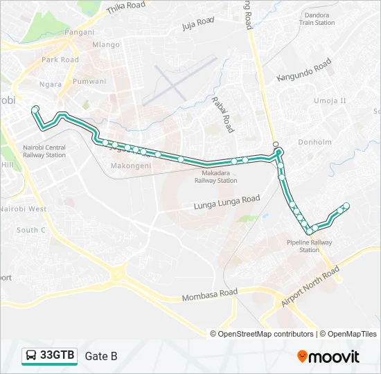33GTB Bus Line Map