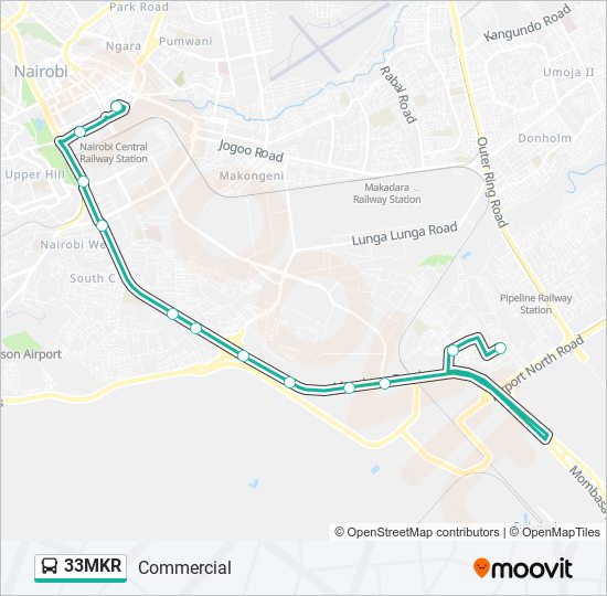 33MKR bus Line Map