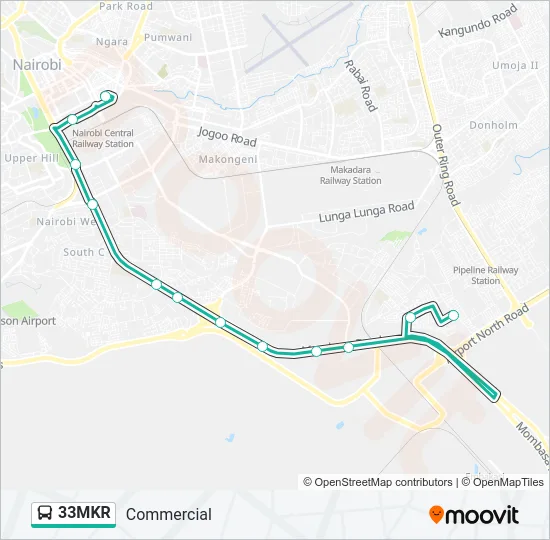 33MKR Bus Line Map