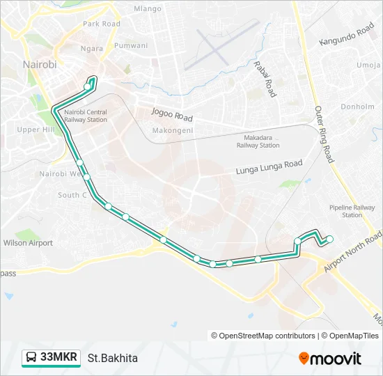 33MKR Bus Line Map