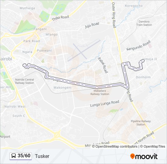 35/60 bus Line Map