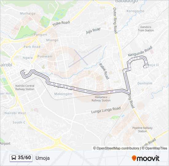 35/60 bus Line Map