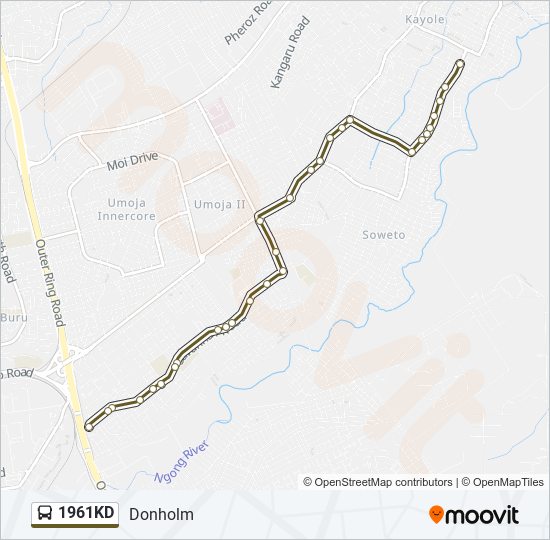 1961KD Bus Line Map