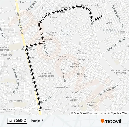 3560-2 Bus Line Map