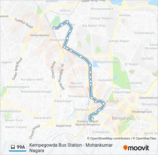 99A Bus Line Map