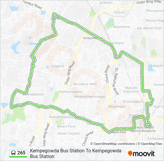 265 Bus Line Map