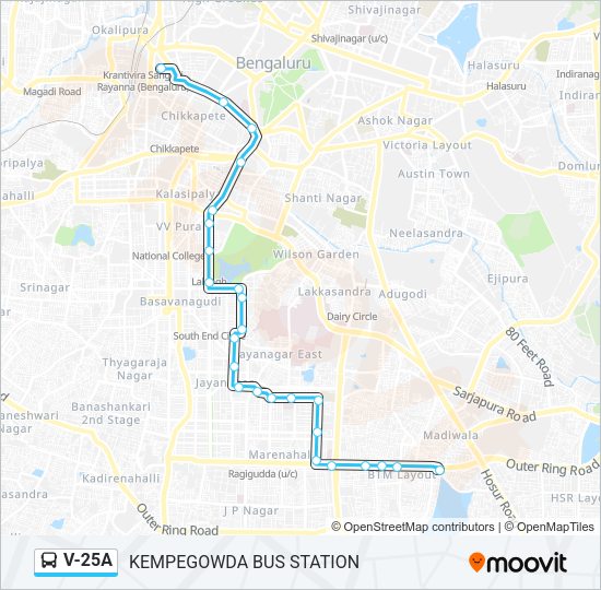 V-25A Bus Line Map