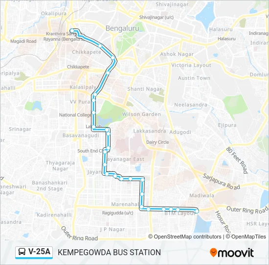 V-25A Bus Line Map