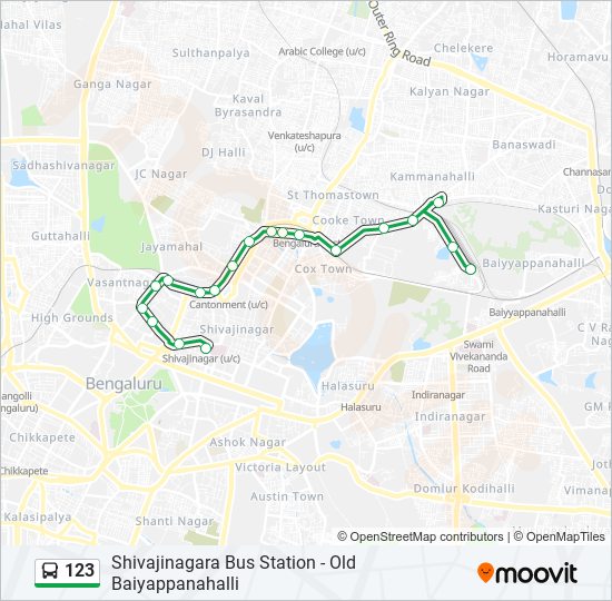 123 bus Line Map