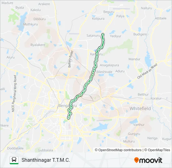 G-11 BLR-SNBS Bus Line Map