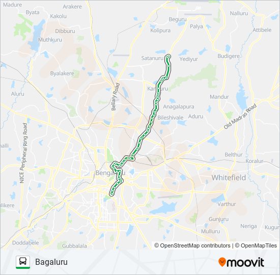 G-11 SNBS-BLR bus Line Map