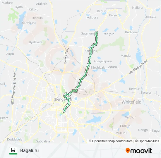G-11 SNBS-BLR Bus Line Map