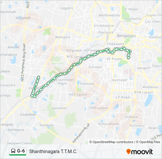 G-6 Bus Line Map