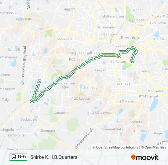 G-6 Bus Line Map