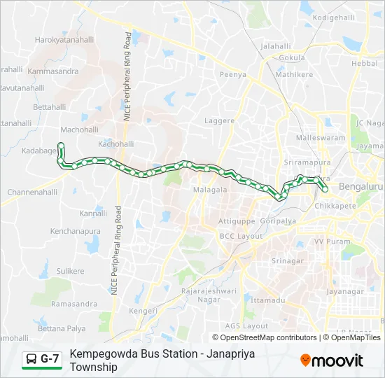G-7 Bus Line Map