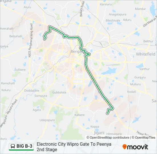 BIG B-3 Bus Line Map