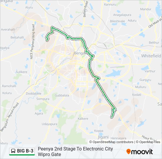 BIG B-3 Bus Line Map