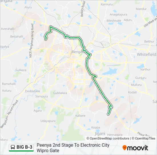 BIG B-3 Bus Line Map