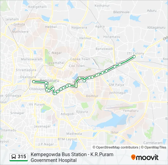 315 Bus Line Map