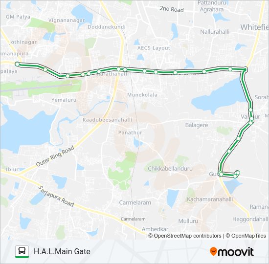 332 D41G-HALMG Bus Line Map