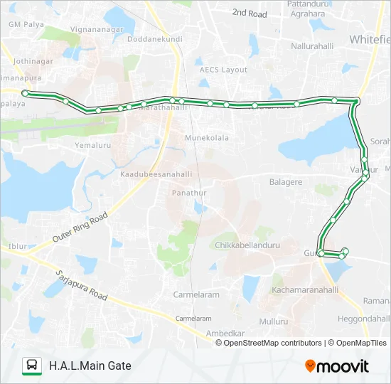 332 D41G-HALMG Bus Line Map