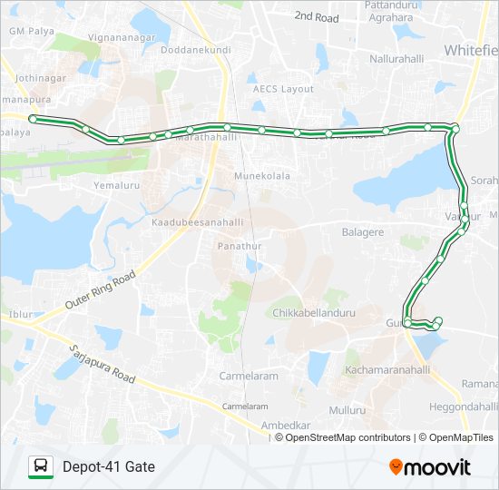 332 HALMG-D41G Bus Line Map