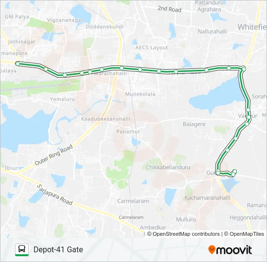 332 HALMG-D41G Bus Line Map