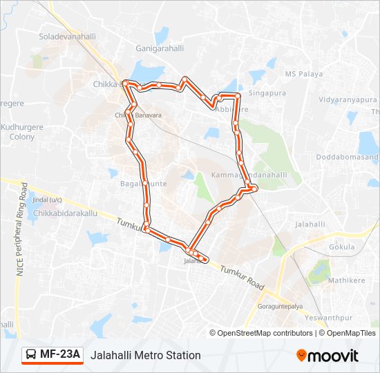 MF-23A Bus Line Map