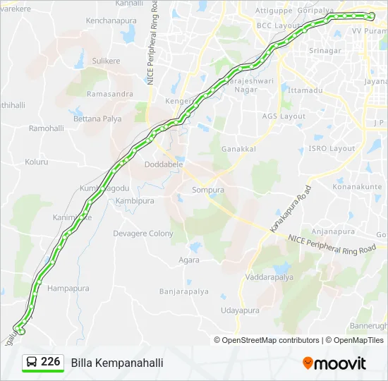 226 Bus Line Map