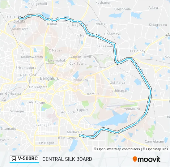 V-500BC Bus Line Map