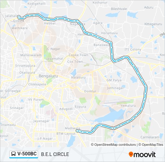 V-500BC Bus Line Map