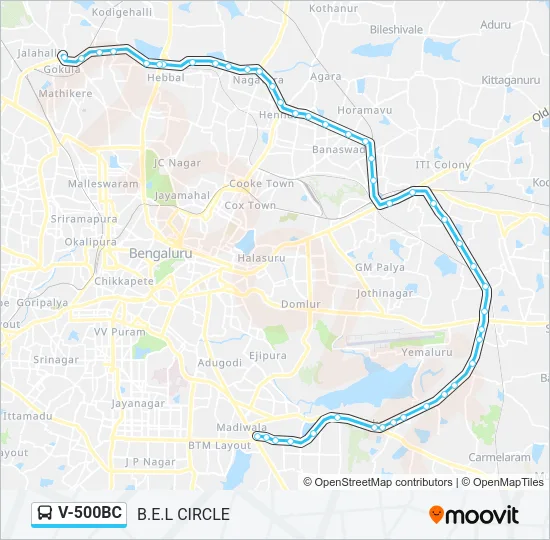 V-500BC Bus Line Map