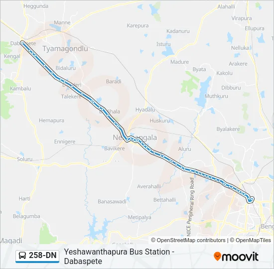 258-DN Bus Line Map