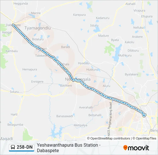 258-DN Bus Line Map