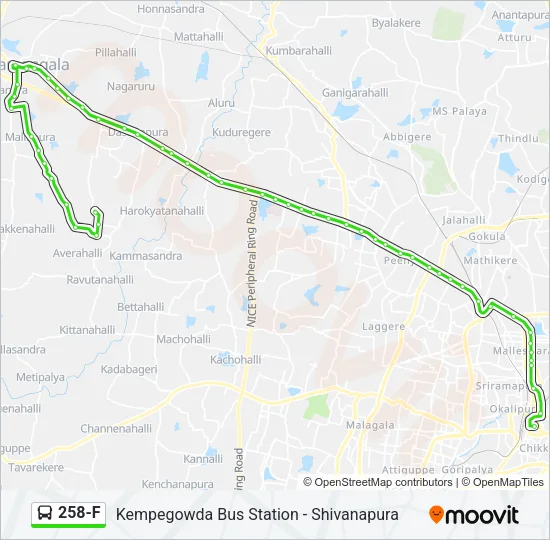 258-F Bus Line Map