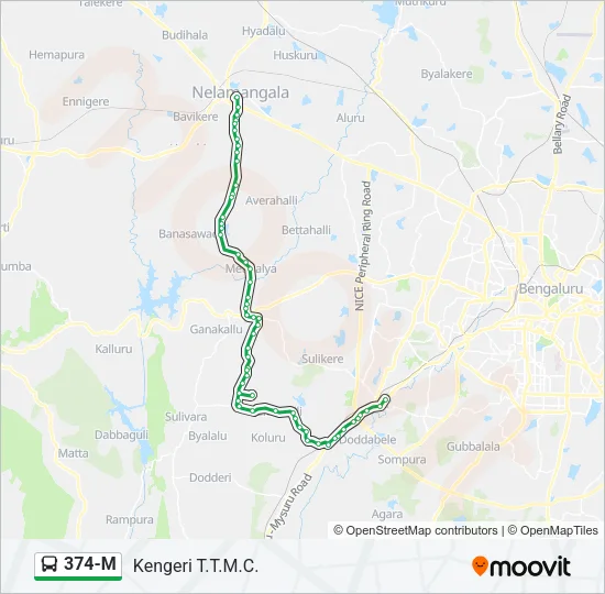 374-M Bus Line Map