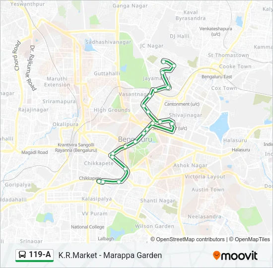 119-A Bus Line Map