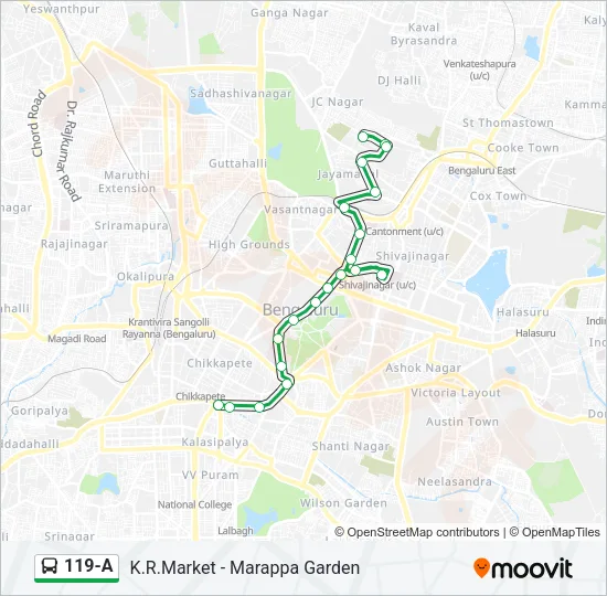 119-A Bus Line Map