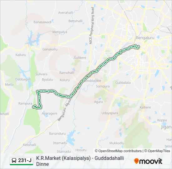 231-J Bus Line Map