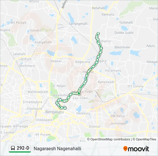 292-D Bus Line Map